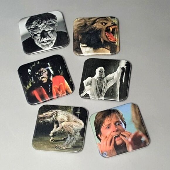WEREWOLF Button Pin Set Horror Films - Picture 1 of 3